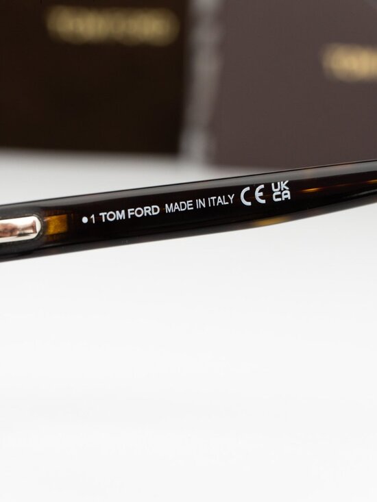 Tom Ford Women Eyeglasses Havana Clear Square FT5820-B 052 NEW AUTHENTIC